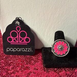 Paparazzi Vibrant Pink Floral Ring